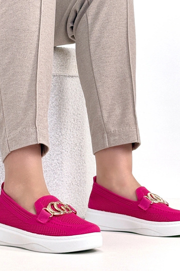 Zapatillas deportivas de tela rosas con hebilla Catherine
