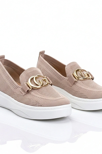 Zapatillas deportivas de tela rosas con hebilla Catherine