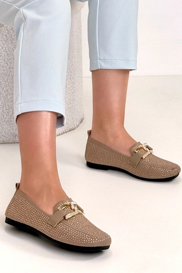 Mocasines marrones decorados con circonitas Penelope 2