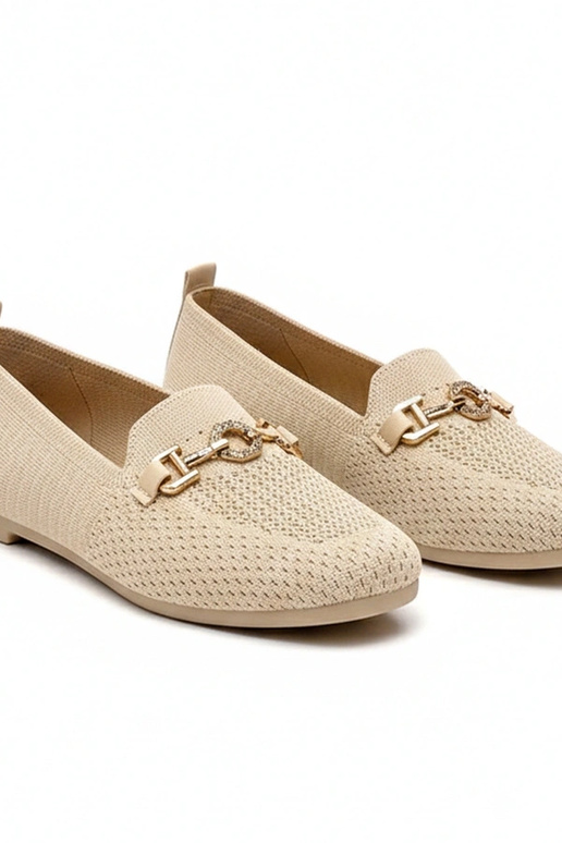 Mocasines de tela color arena con...