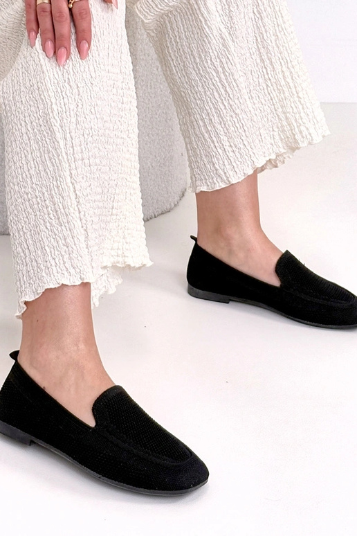 Mocasines negros de tela Addison
