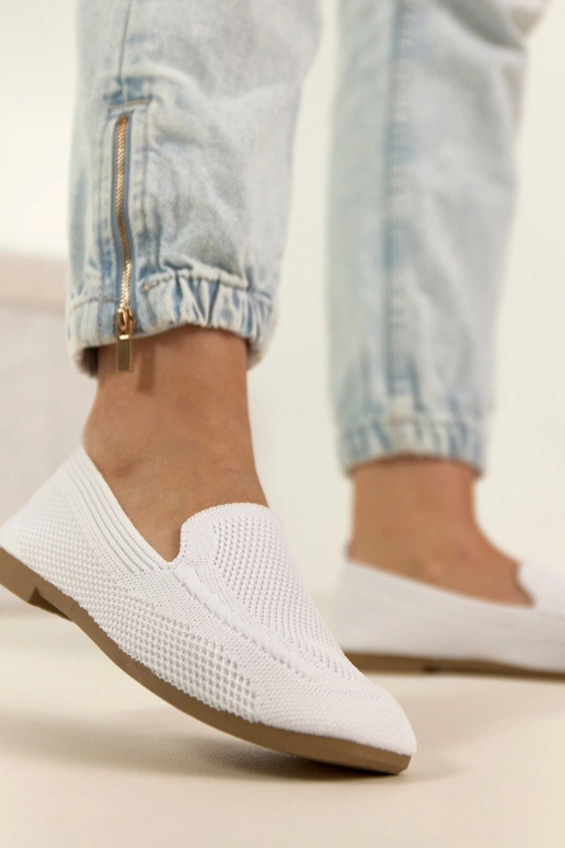 Mocasines blancos de tela Addison