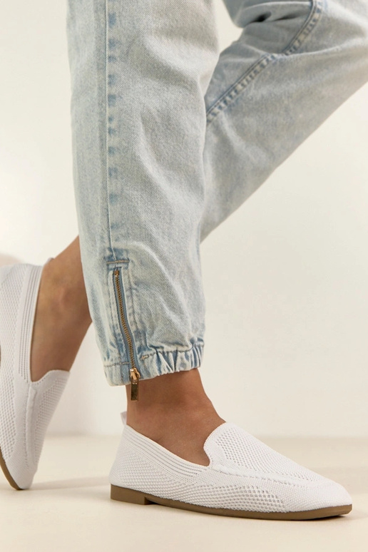 Mocasines blancos de tela Addison