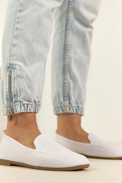 Mocasines blancos de tela Addison