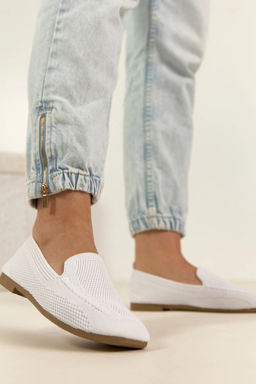 Mocasines blancos de tela Addison