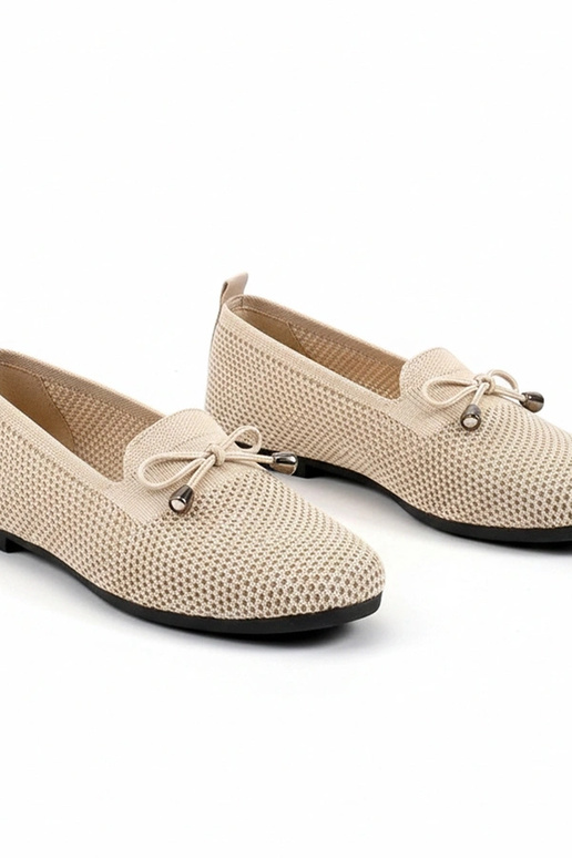 Mocasines de tela color arena con...