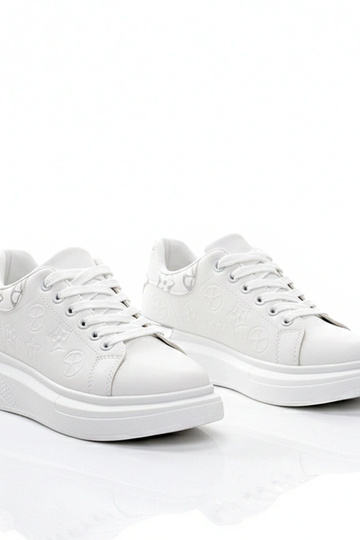 Zapatillas blancas con cordones Peyton