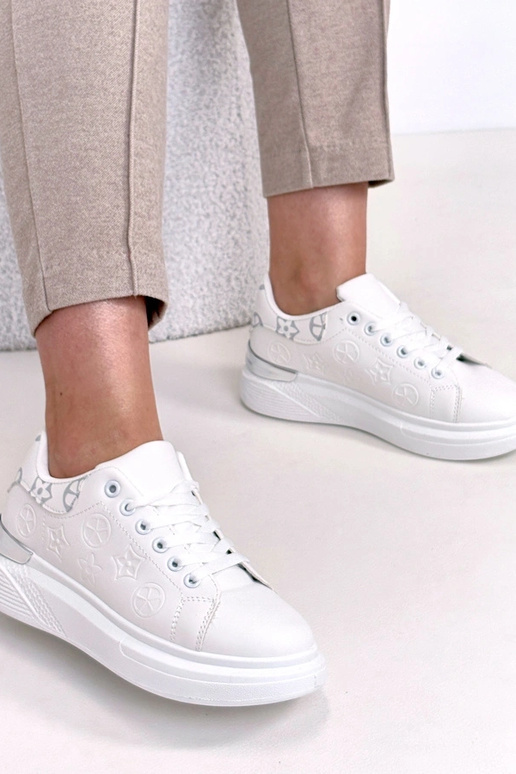 Zapatillas blancas con cordones Peyton