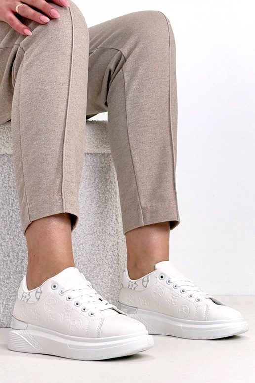 Zapatillas blancas con cordones Peyton