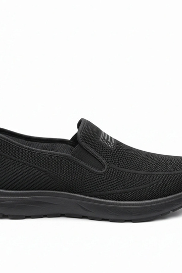 Zapatillas deportivas negras para hombre sin cordones Sebastian