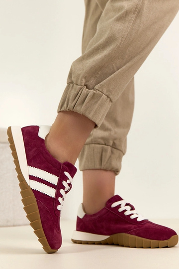 Zapatillas deportivas de cuero burdeos Filippo 2