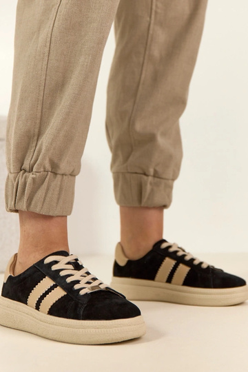Zapatillas deportivas de piel negras con plataforma Filippo 2
