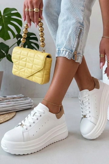 Zapatillas deportivas de piel blancas con plataforma Filippo