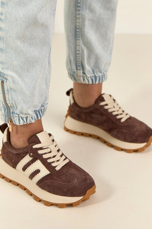 Zapatillas deportivas de piel color...