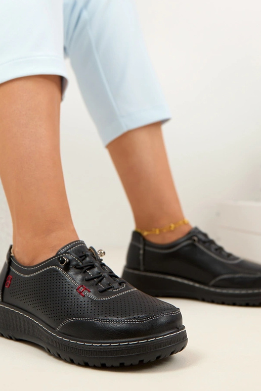 Mocasines calados negros Solenne