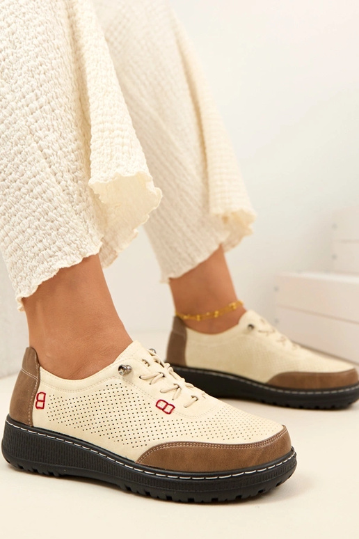 Mocasines calados color arena Solenne