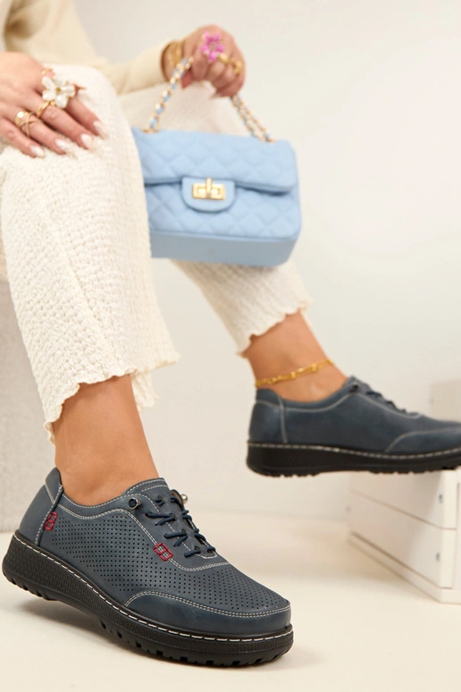 Mocasines calados azul marino Solenne