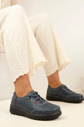 Mocasines calados azul marino Solenne 2
