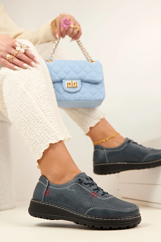 Mocasines calados azul marino Solenne