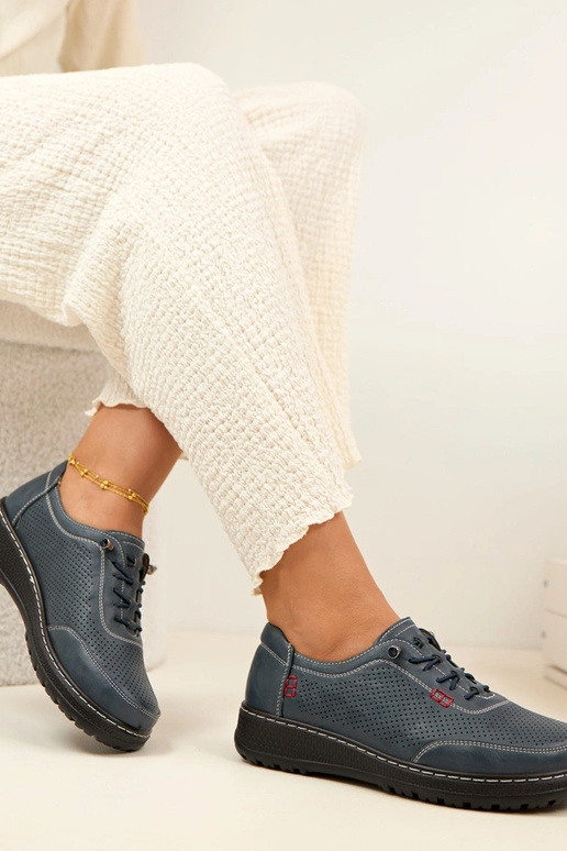 Mocasines calados azul marino Solenne