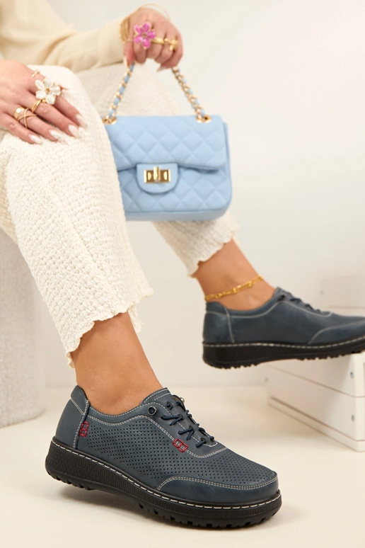 Mocasines calados azul marino Solenne