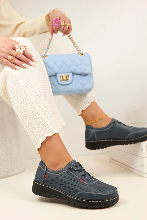 Mocasines calados azul marino Solenne