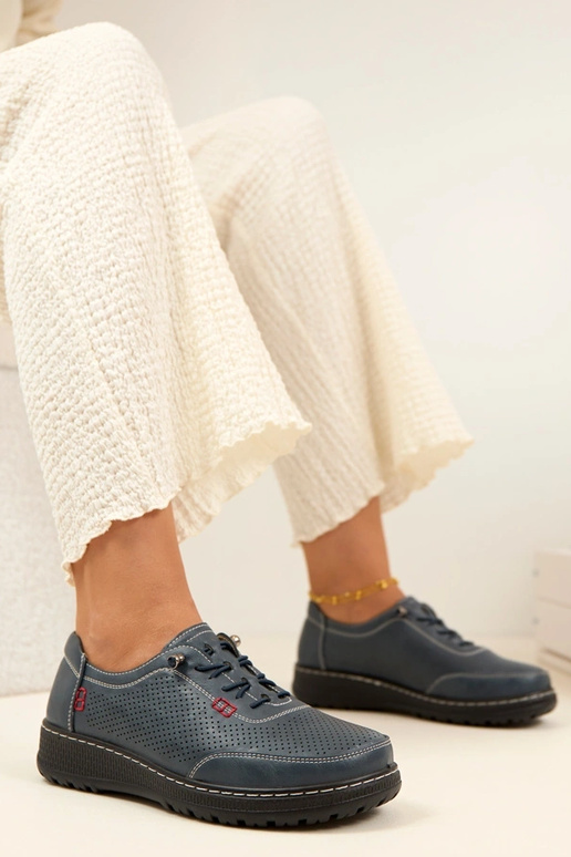 Mocasines calados azul marino Solenne