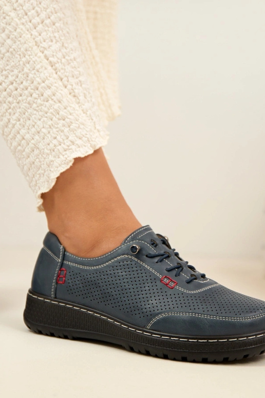 Mocasines calados azul marino Solenne