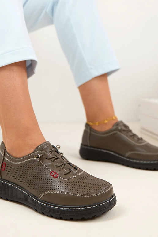 Mocasines calados grises Solenne