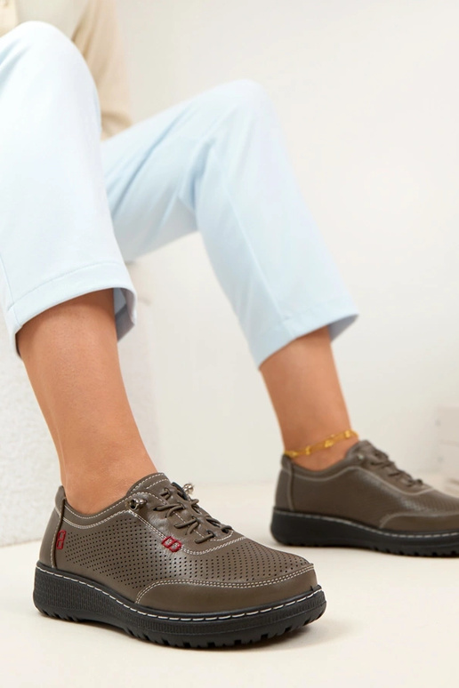 Mocasines calados grises Solenne