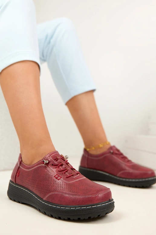 Mocasines calados rojos Solenne