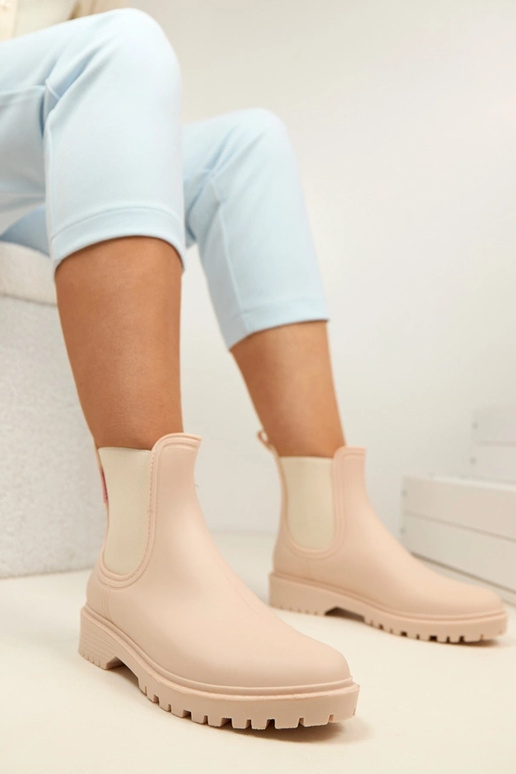 Botas de goma color arena Alba