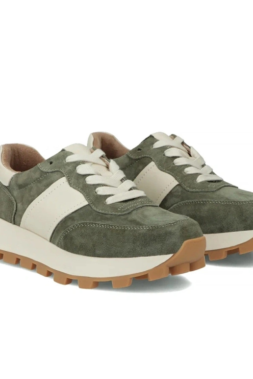 Zapatos de piel verdes con plataforma...