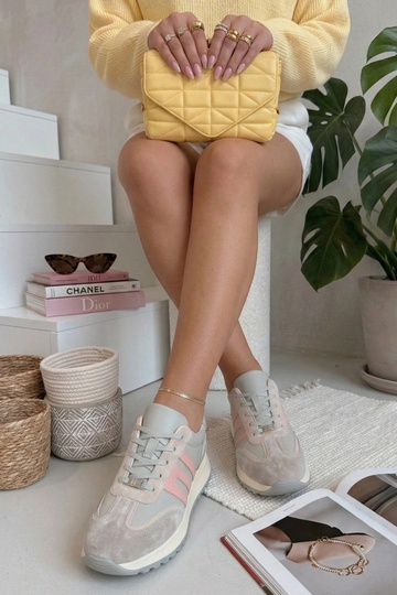 Zapatos de piel gris con... 2