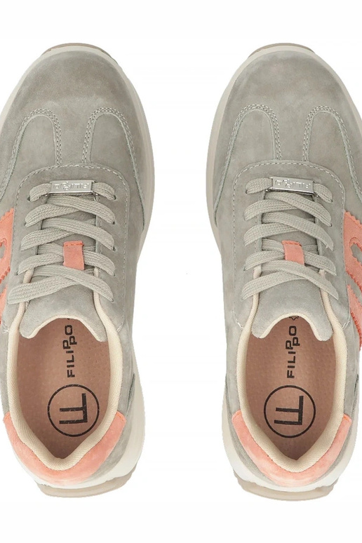 Zapatos de piel gris con plataforma...