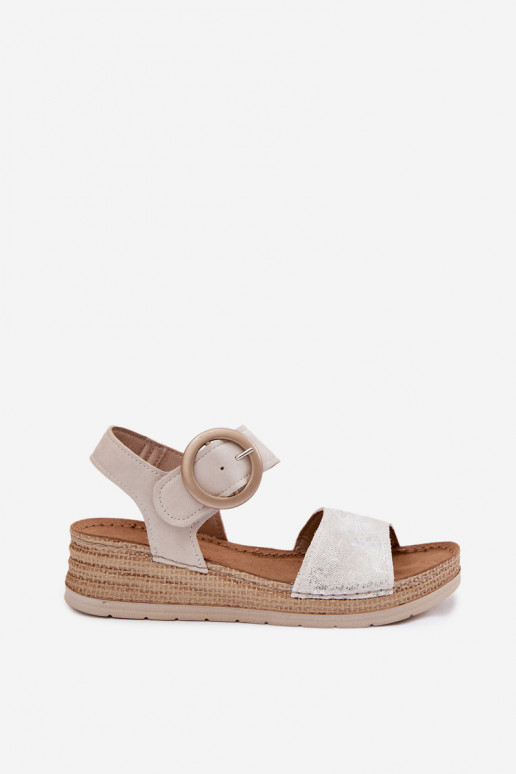 Sandalias de mujer Inblu RV000013 beige