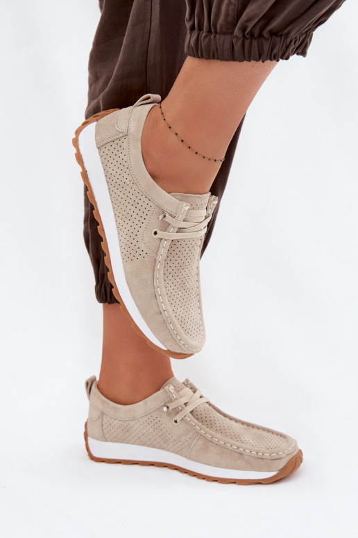 zapatos FemeninoActivadoturalnego de gamuzau beige Amela
