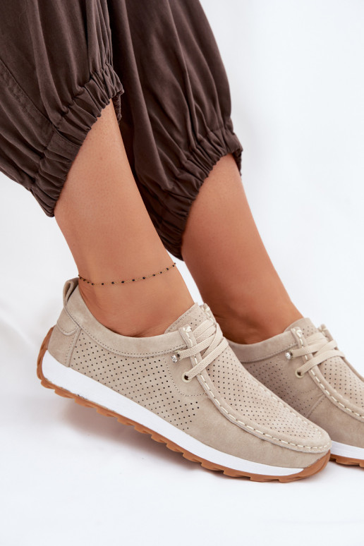 zapatos FemeninoActivadoturalnego de gamuzau beige Amela