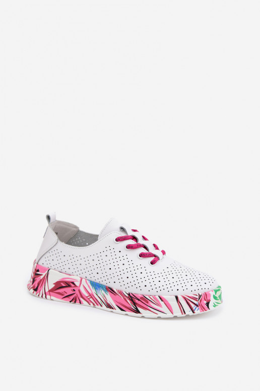 Piel zapatos Femenino Activado Estampadoj Platformie color rosa Femela
