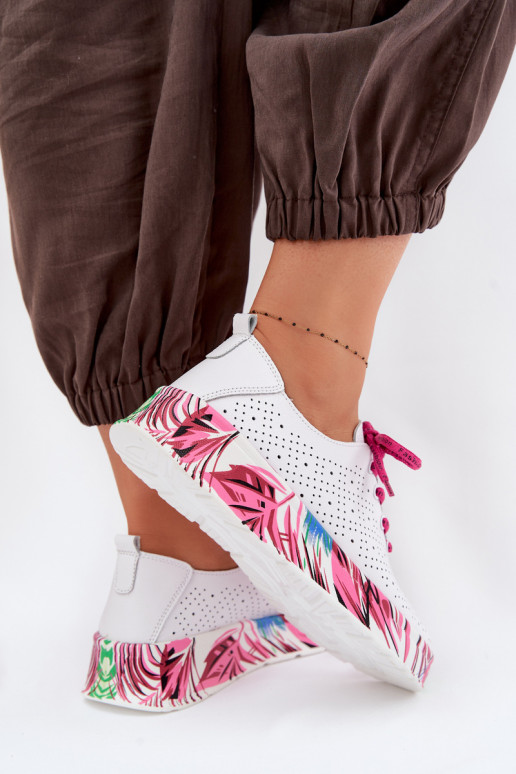 Piel zapatos Femenino Activado Estampadoj Platformie color rosa Femela
