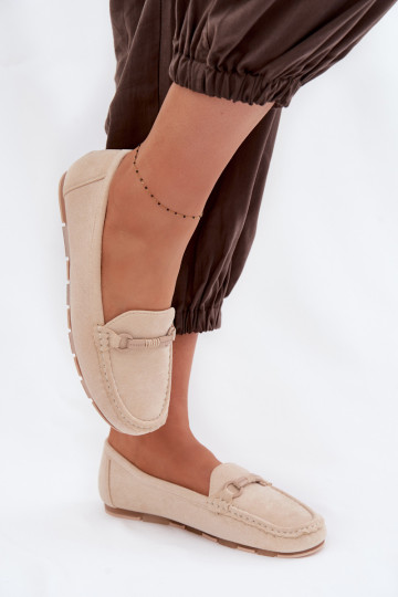 Mocasines apartamento de mujeres beige Olisa
