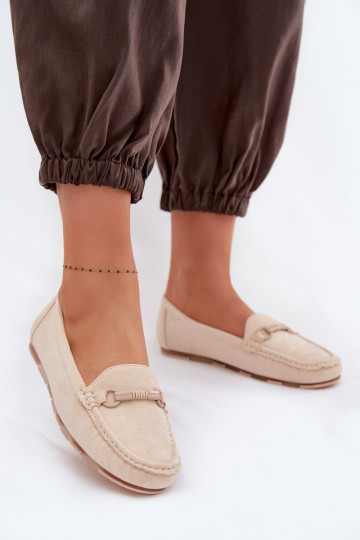 Mocasines apartamento de mujeres beige Olisa 2