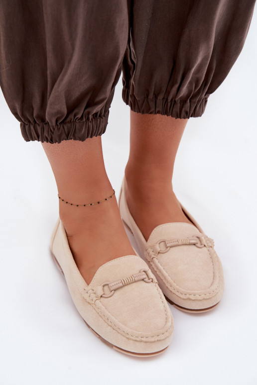 Mocasines apartamento de mujeres beige Olisa