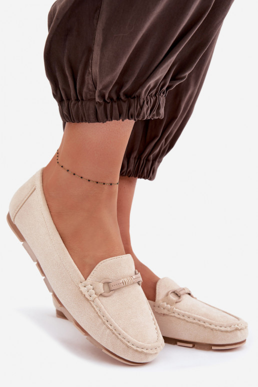 Mocasines apartamento de mujeres beige Olisa