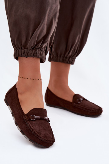 Mocasines para mujer color chocolate Olisa 2