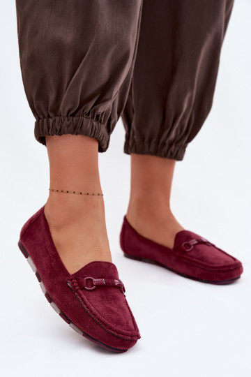 Mocasines para mujer color burdeos Olisa 2