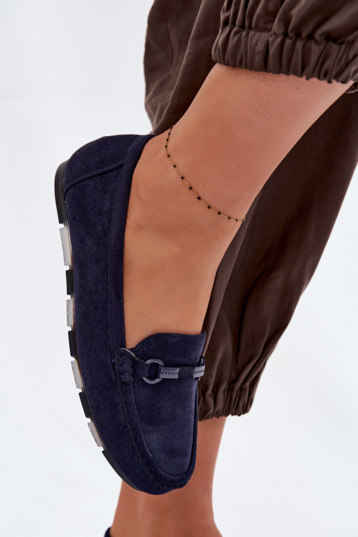 Mocasines apartamento de mujeres azul oscuro Olisa