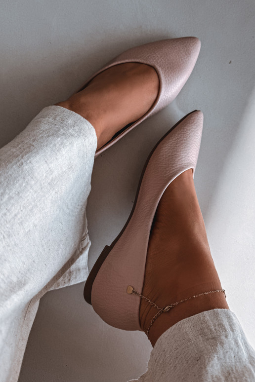 bailarinas de cuero ecológico color rosa Nelisa