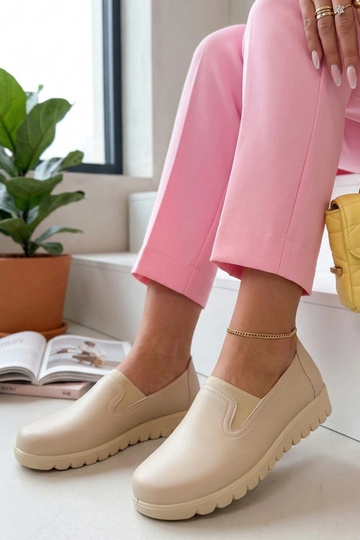 Botines de color arena con... 2