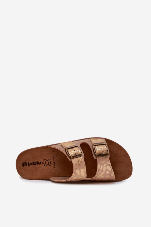 zapatillas de mujer con hebillas Inblu CP000063 beige